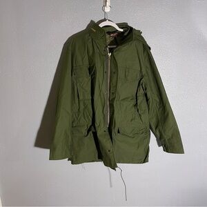 Vintage Tru Spec Olive Green Removable Hoodie Military Parka Men’s Size M